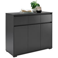 KOMMODE , 120/103/48 cm, 3 Schublade(n)  - Anthrazit, Design, Holzwerkstoff/Kunststoff (120/103/48cm) - Carryhome