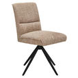 STUHL - Sandfarben/Schwarz, Design, Textil/Metall (48/91/67cm) - Moderano