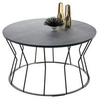COUCHTISCH FABIA 80/80/40 cm rund Anthrazit, Schwarz  - Anthrazit/Schwarz, Design, Keramik/Metall (80/80/40cm) - Musterring