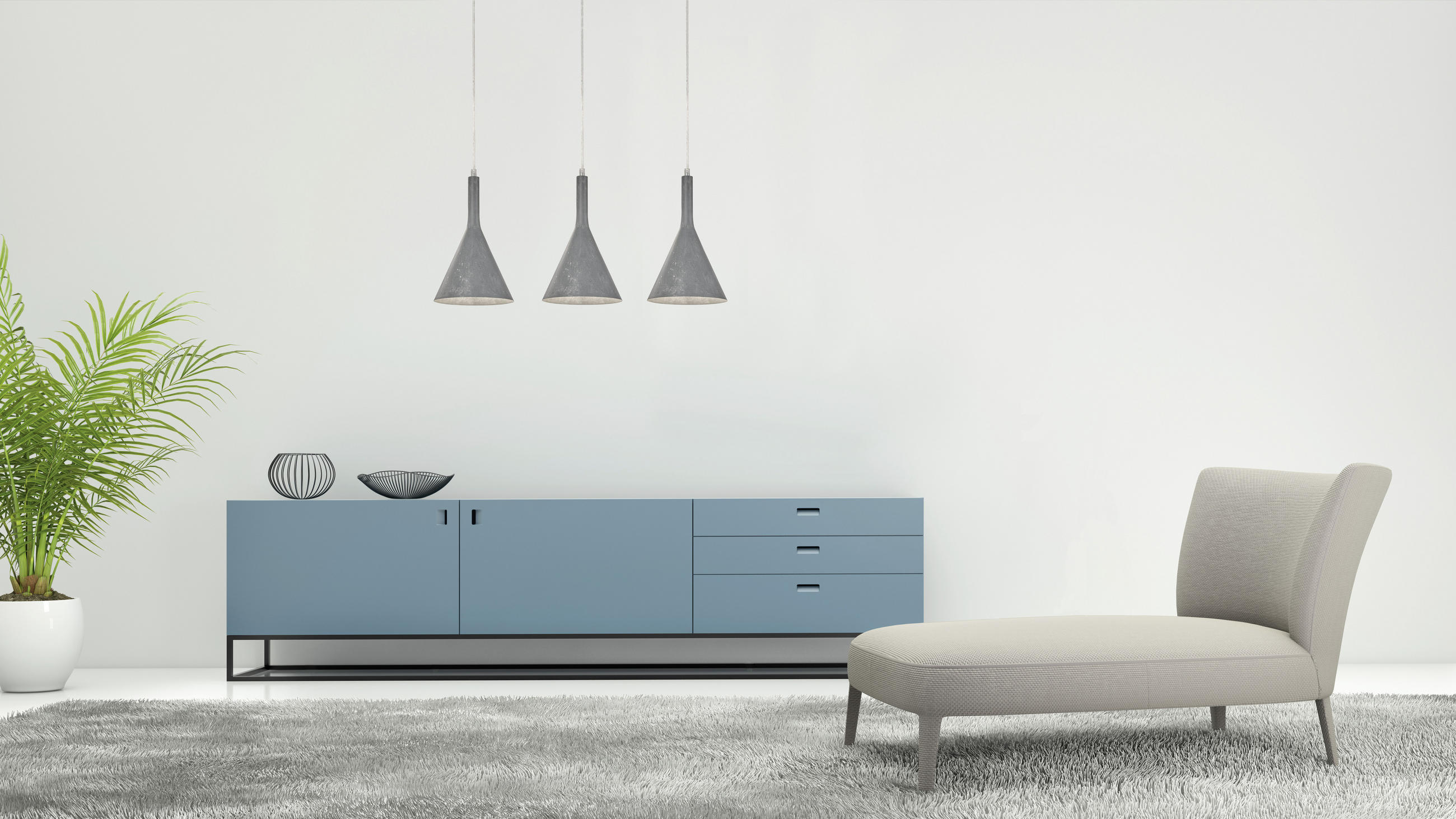 LAMPĂ SUSPENDATĂ 77/18,5/140 cm  - gri, Design, metal (77/18,5/140cm) - Fischer & Honsel