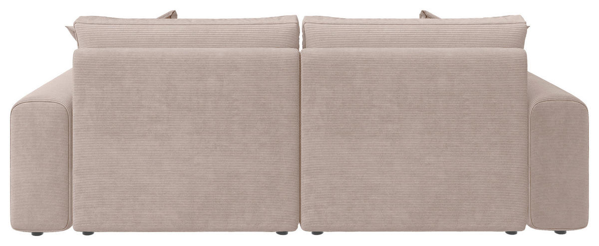 BIGSOFA Cord Rosa  - Schwarz/Rosa, MODERN, Kunststoff/Textil (234/93/190cm) - Carryhome