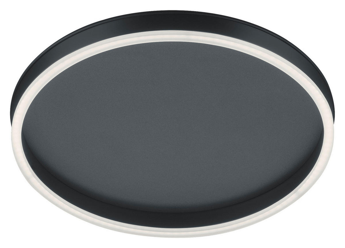 LED-DECKENLEUCHTE Sona 40/7 cm   - Schwarz, Design, Kunststoff/Metall (40/7cm) - Helestra