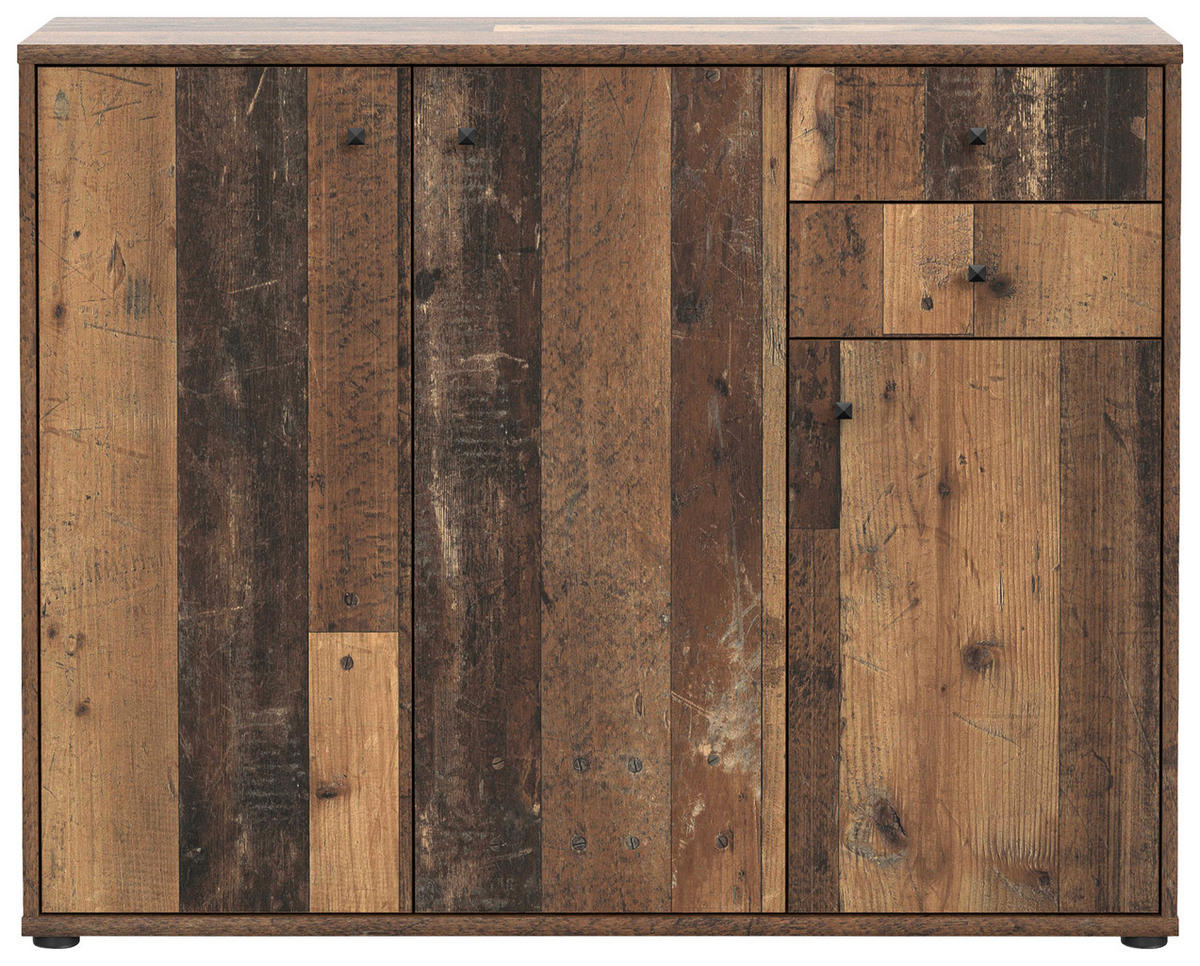 KOMMODE  in 108,8/85,5/34,8 cm  - Dunkelbraun/Graubraun, Design, Holzwerkstoff (108,8/85,5/34,8cm)
