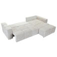 ECKSOFA in Chenille Creme  - Creme/Schwarz, KONVENTIONELL, Kunststoff/Textil (283/180cm) - Carryhome
