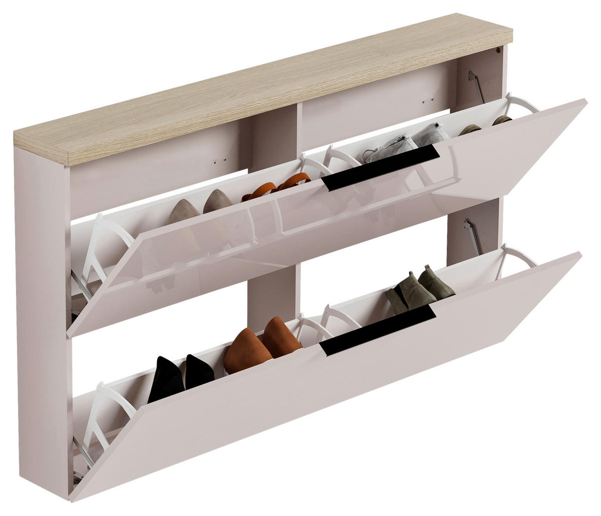 SCHUHKIPPER - Kaschmir/Eichefarben, Design, Holzwerkstoff/Metall (140/82/19cm) - Xora