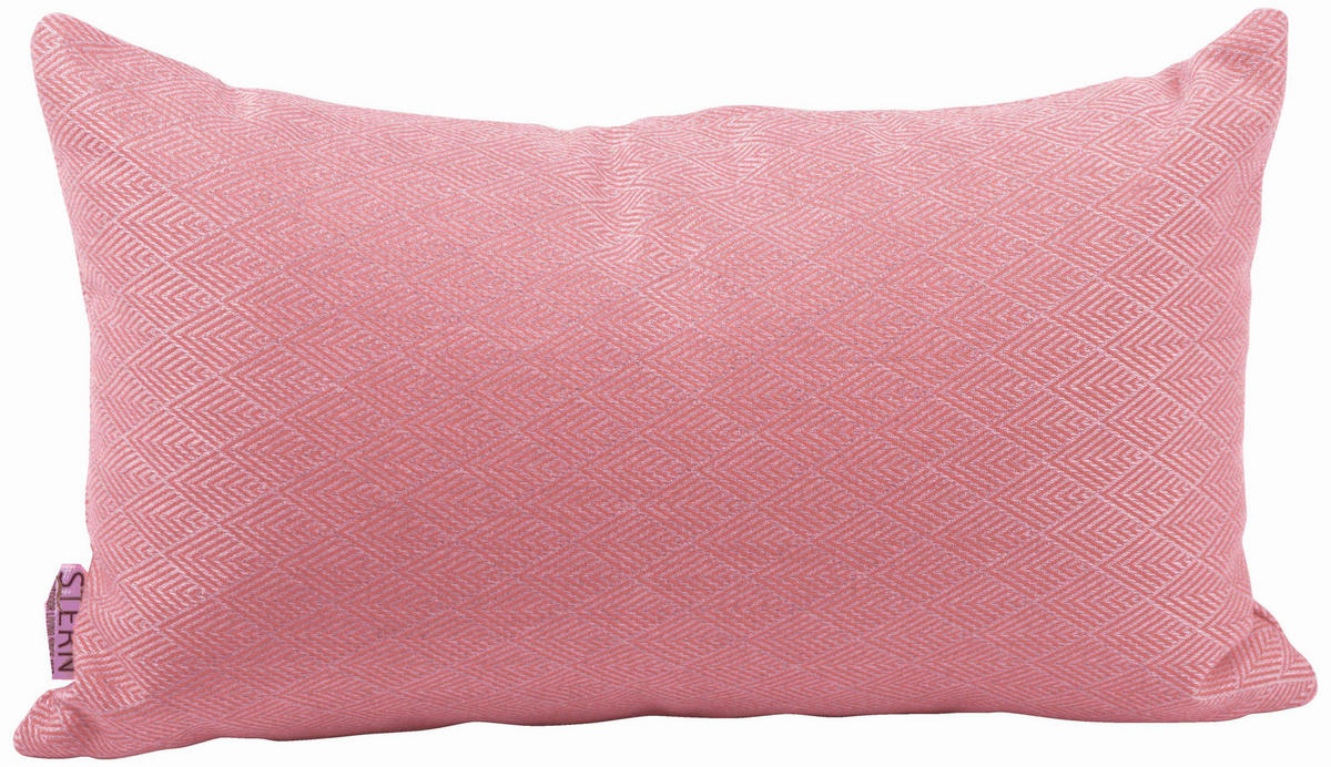 OUTDOOR-KISSEN Raute  - Pink, Basics, Textil (35/55cm) - Stern
