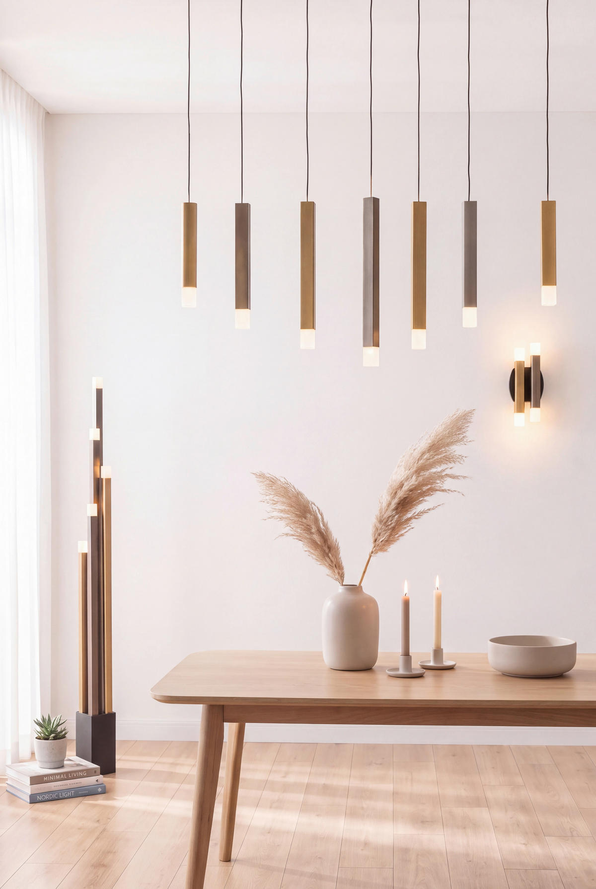 LED-HÄNGELEUCHTE 108/4,5/150 cm  - Goldfarben/Schwarz, Design, Kunststoff/Metall (108/4,5/150cm)