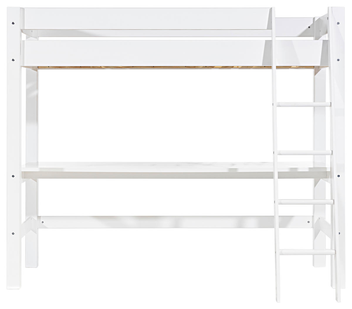 Pat Înalt 90/200 cm  - alb/culoare natur, Lifestyle, lemn (90/200cm) - MID.YOU