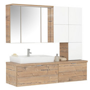 BADEZIMMER - Fichtefarben/Weiß, Design, Glas/Holzwerkstoff (180cm) - Celina