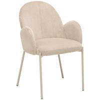 STUHL Cord Champagner, Beige  - Champagner/Beige, KONVENTIONELL, Textil/Metall (57/85/61cm) - MID.YOU