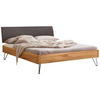 BETT 140/200 cm  in Anthrazit, Buchefarben, Dunkelgrau  - Dunkelgrau/Anthrazit, Design, Holz/Metall (140/200cm) - Hasena
