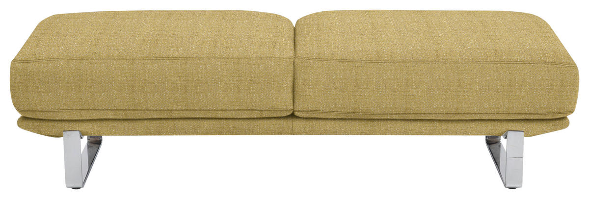 HOCKER Webstoff Gelb  - Gelb, Design, Textil/Metall (160/44/60cm) - Dieter Knoll
