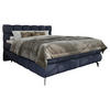 BOXBETT 180/200 cm,  in Blau, Bettkasten, Topper, H3 + H3 = fest  - Blau/Schwarz, Trend, Textil/Metall (180/200cm) - Esposa