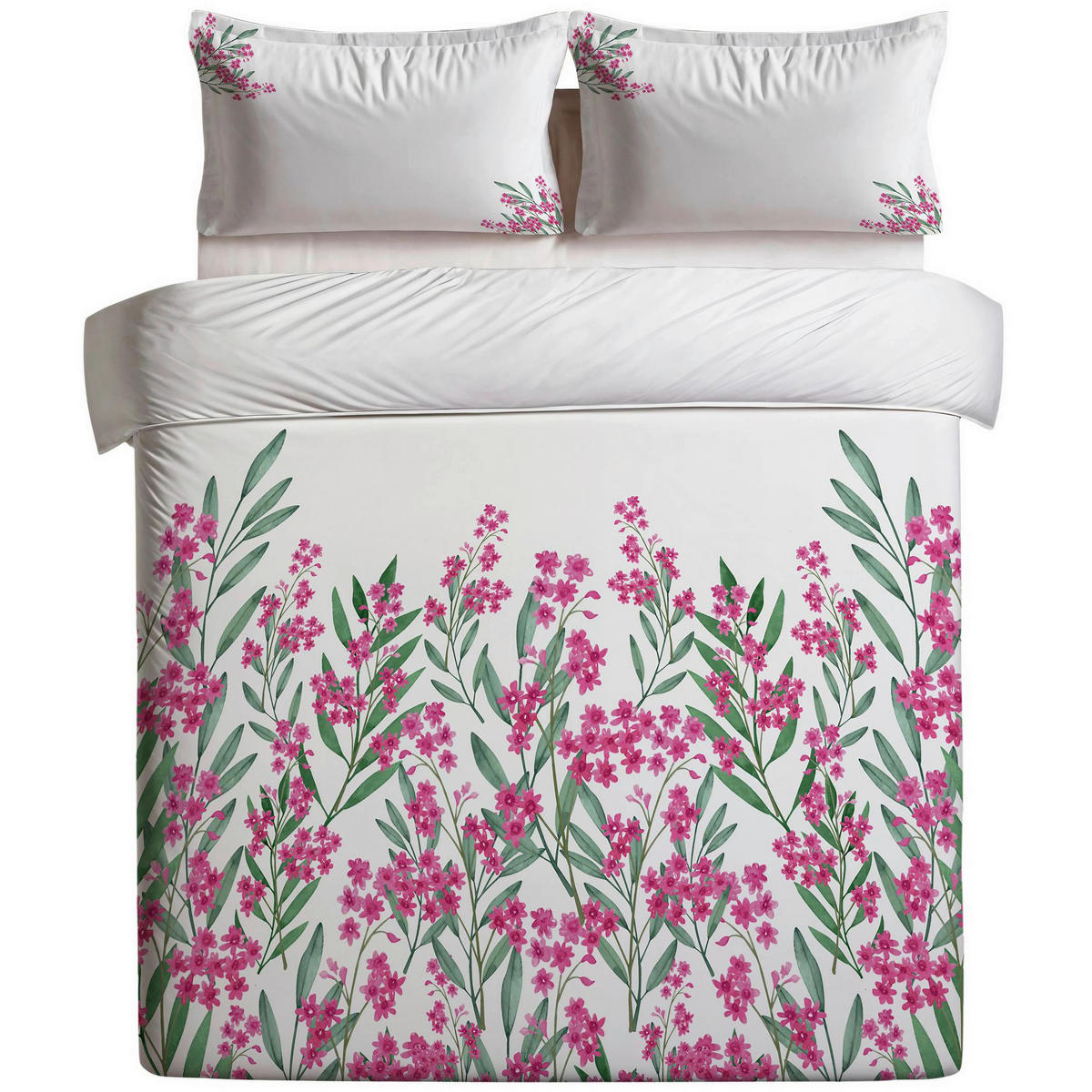 BETTWÄSCHE 135/200 cm  - Pink/Creme, Basics, Textil (135/200cm)