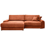 ECKSOFA  in Cord Terracotta  180/300 cm  - Terracotta/Schwarz, MODERN, Kunststoff/Textil (180/300cm) - Carryhome
