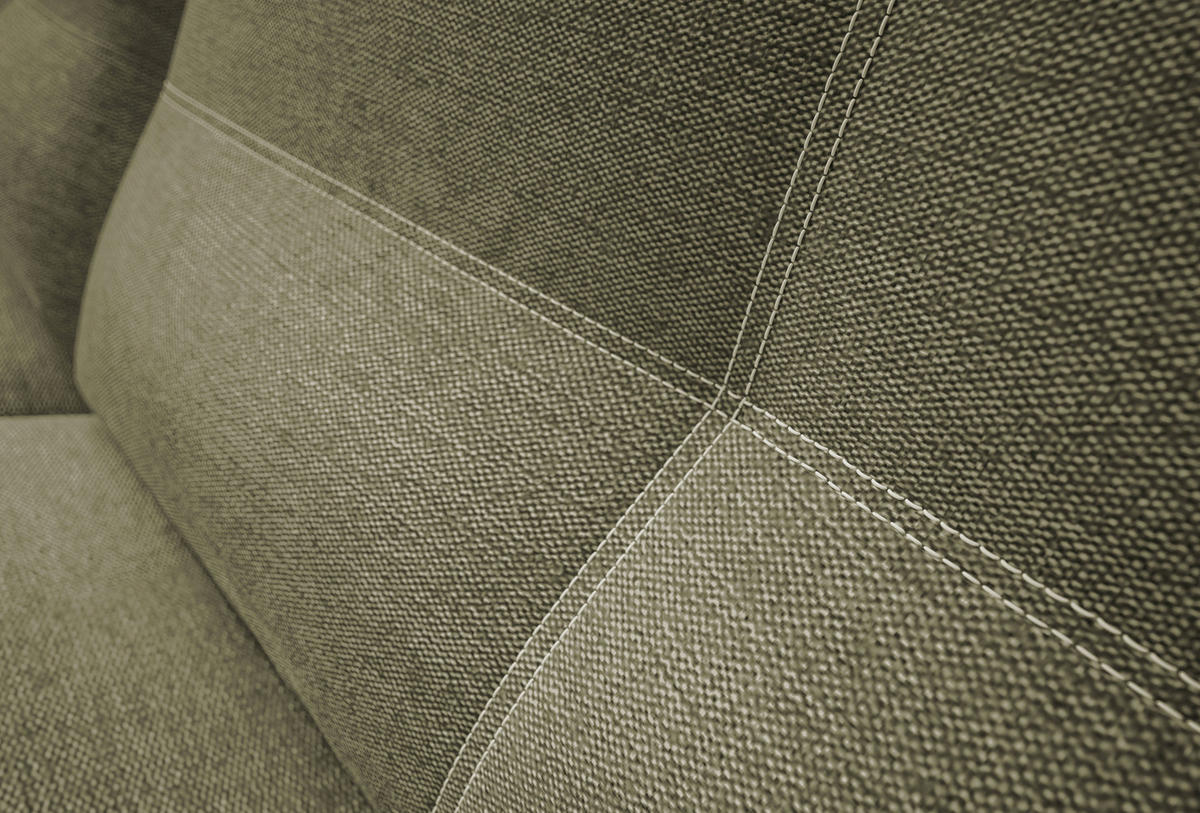 SCHLAFSOFA  mit Schlafen auf Sitzhöhe, Rücken echt Struktur Olivgrün  - Schwarz/Olivgrün, Design, Textil/Metall (197/94/96cm) - MID.YOU