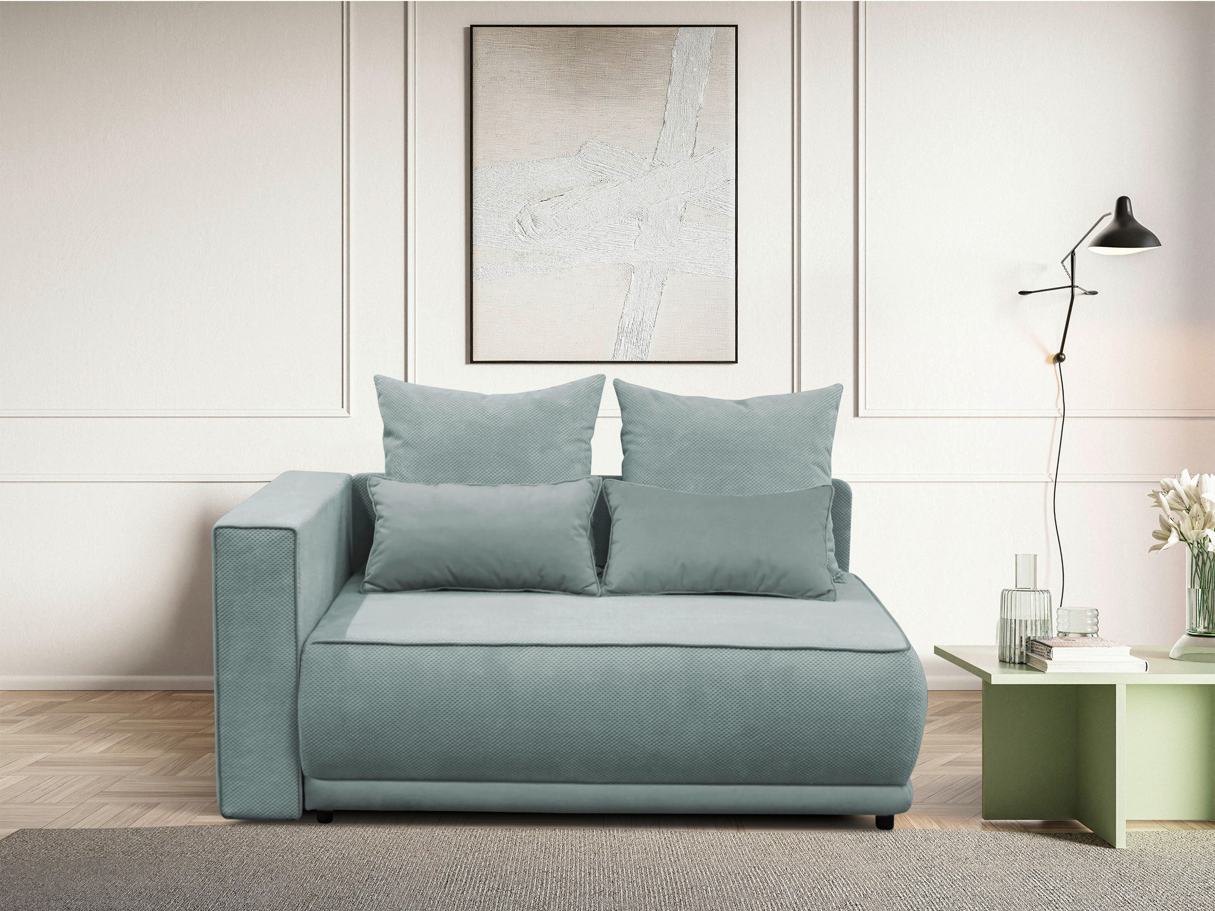 MID.YOU LEŇOŠKA, textil, tyrkysová