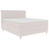 BOXSPRINGBETT 180/200 cm,  in Creme, Bettkasten, Topper, Matratzen, H3 = fest  - Chromfarben/Creme, KONVENTIONELL, Kunststoff/Textil (180/200cm) - Boxxx
