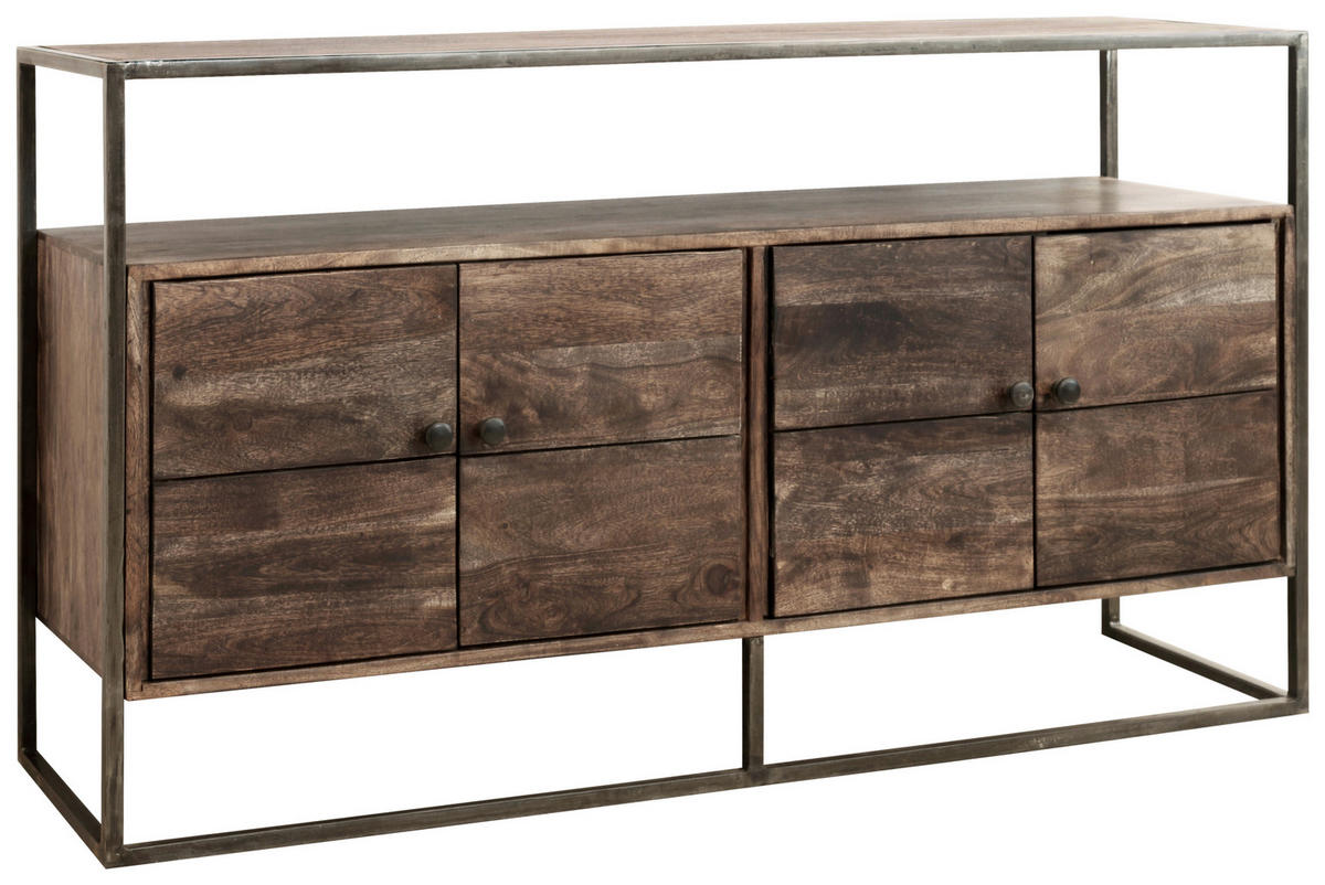SIDEBOARD  in 150/83/40 cm  - Naturfarben/Grau, KONVENTIONELL, Holz/Metall (150/83/40cm) - Livetastic
