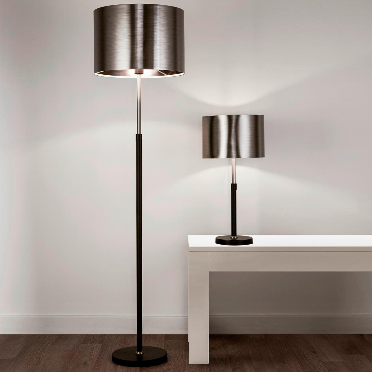 GOLVLAMPA Rachel 40/40/155.5 cm    - kromfärg/silver, Lifestyle, metall/plast (40/40/155.5cm)