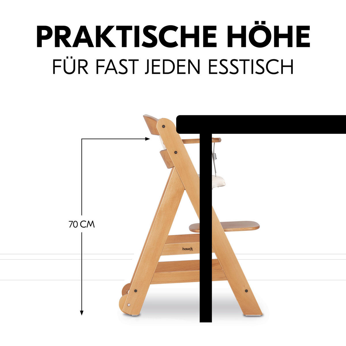 HOCHSTUHL BETA+  - Buchefarben, Basics, Holz (48/79/58cm) - Hauck