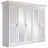 DREHTÜRENSCHRANK 253/210/64 cm 5-türig Weiß  - Weiß/Kupferfarben, ROMANTIK / LANDHAUS, Glas/Holz (253/210/64cm) - Boxxx