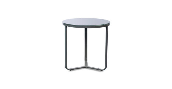 COUCHTISCH Sicherheitsglas 50/50/50 cm rund Grau - Grau, Design, Glas/Metall (50/50/50cm) - Xora