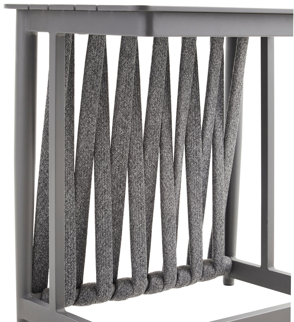 GARTENBEISTELLTISCH 39/39/59 cm Metall, Textil  - Anthrazit/Alufarben, Design, Textil/Metall (39/39/59cm) - Amatio