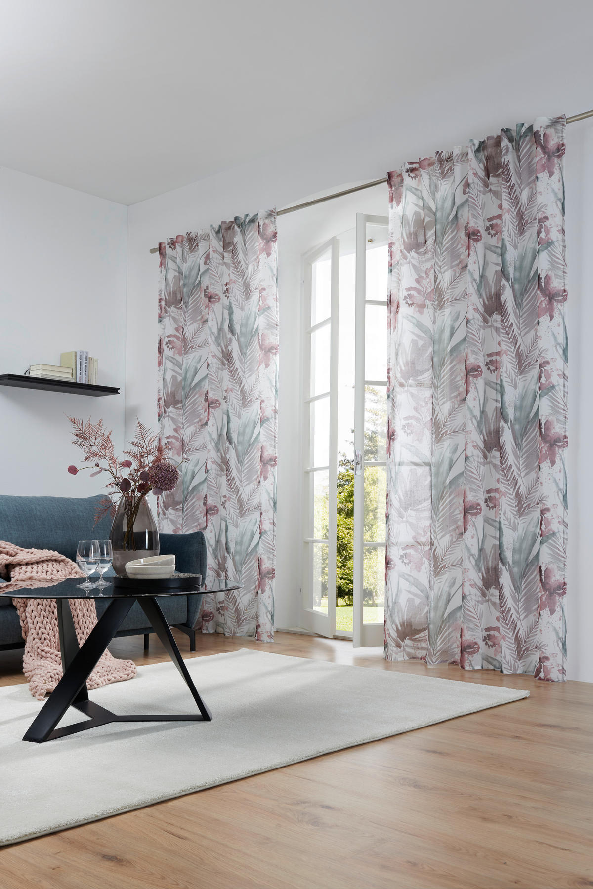 FERTIGVORHANG halbtransparent  - Aubergine, Konventionell, Textil (140/245cm) - Esposa