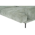 ECKSOFA Mintgrün Chenille Kopfteilverstellung, Sitztiefenverstellung  - Schwarz/Mintgrün, Design, Textil/Metall (243/307cm) - Xora
