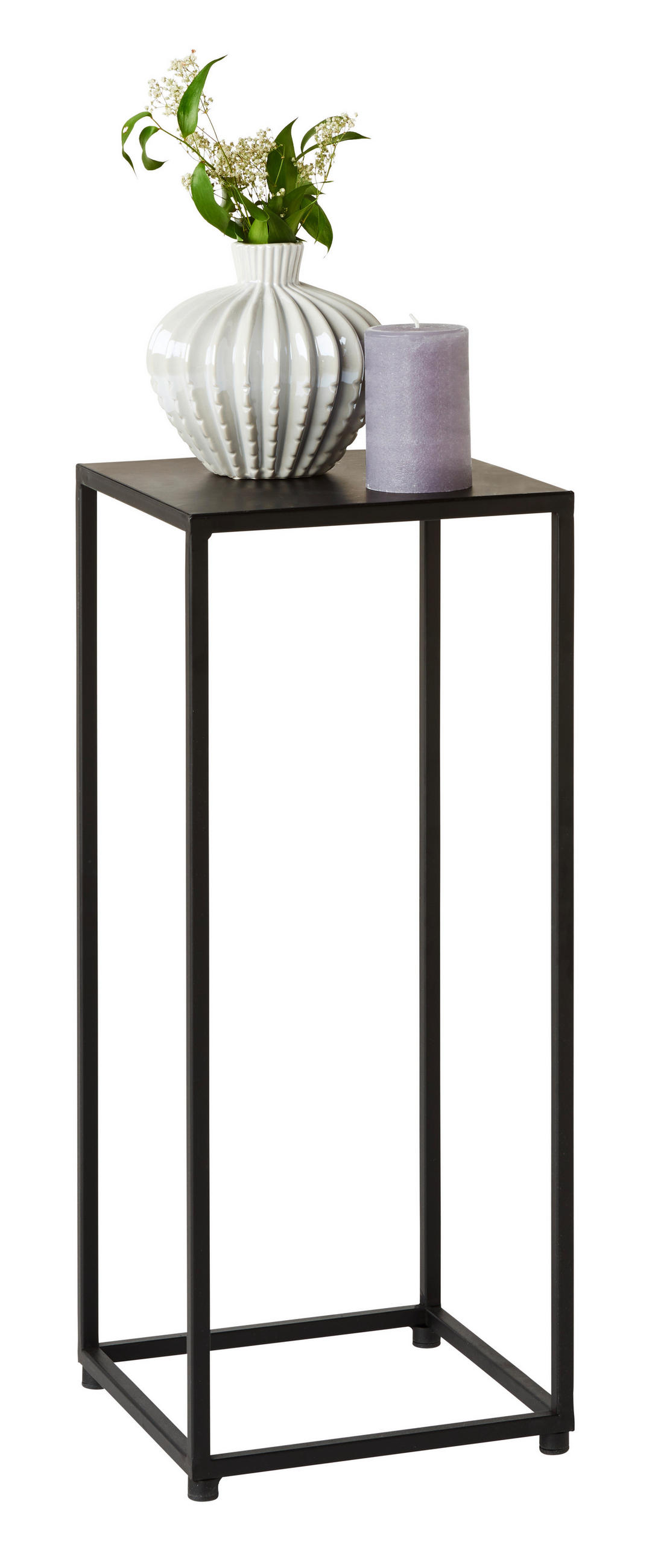 BLUMENSTÄNDER in Metall 25/25/60 cm  - Schwarz, LIFESTYLE, Metall (25/25/60cm) - Landscape