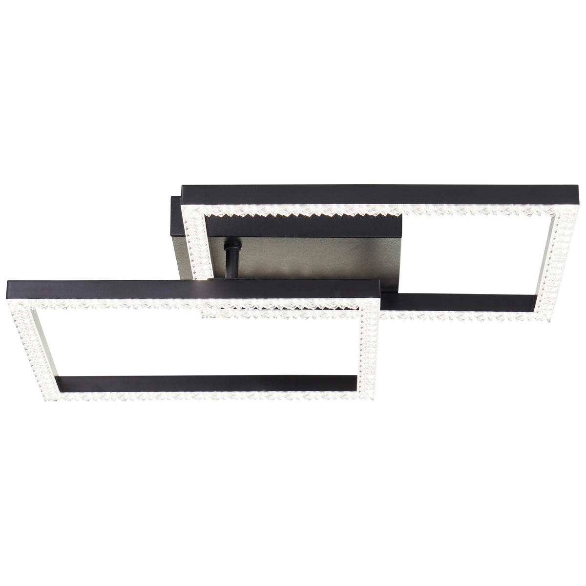 LED-DECKENLEUCHTE    41/41/7,7 cm  - Schwarz, Design, Kunststoff/Metall (41/41/7,7cm) - Brilliant