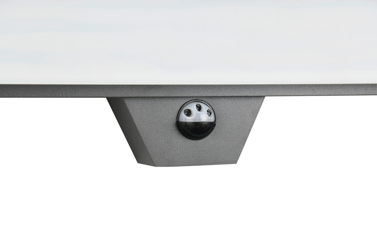 AUßENWANDLEUCHTE   - Anthrazit/Weiß, Design, Kunststoff/Metall (20,5/40/6,5cm)