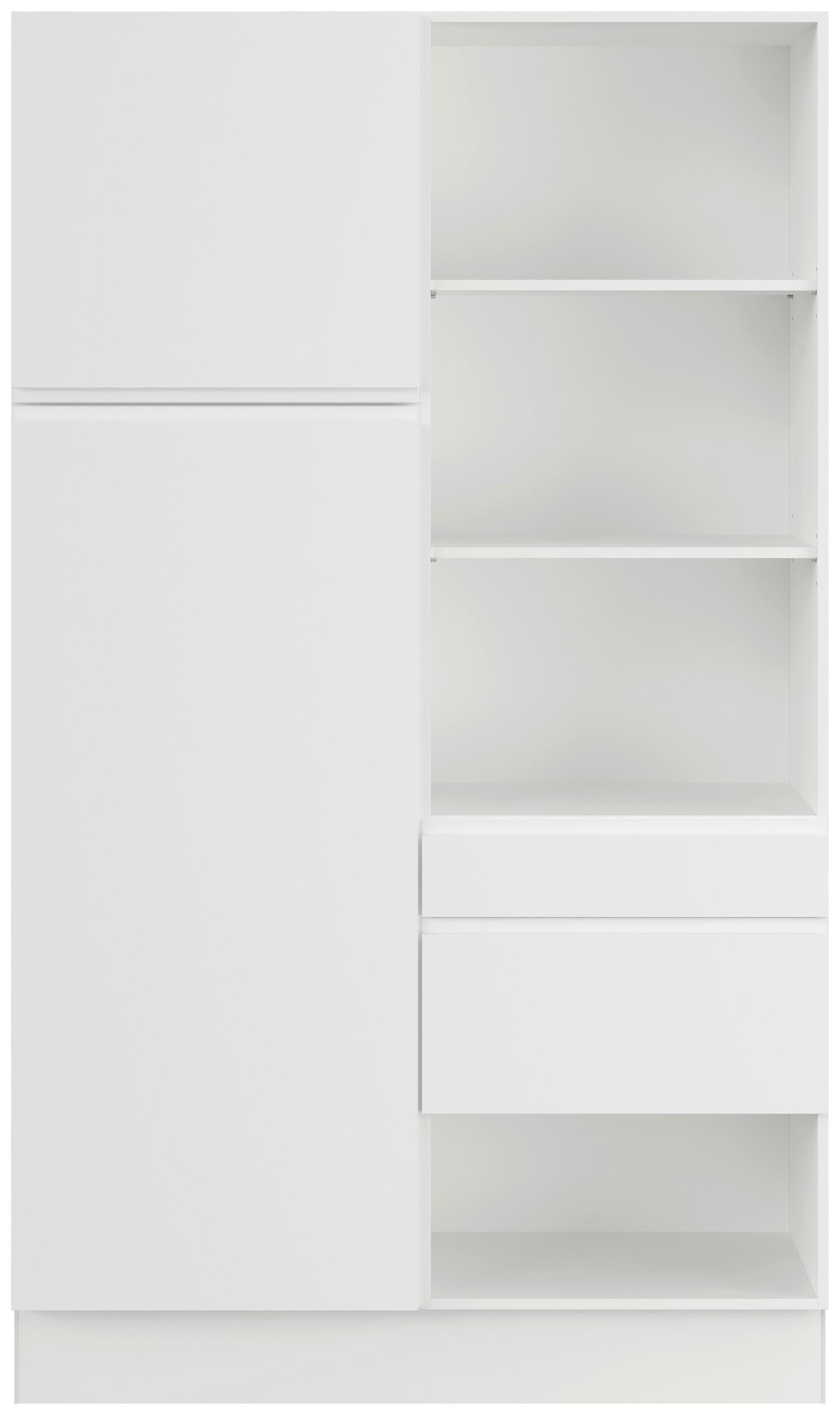MEHRZWECKSCHRANK 120/206,2/58 cm  in Weiß  - Weiß, Basics, Holzwerkstoff (120/206,2/58cm) - Impuls