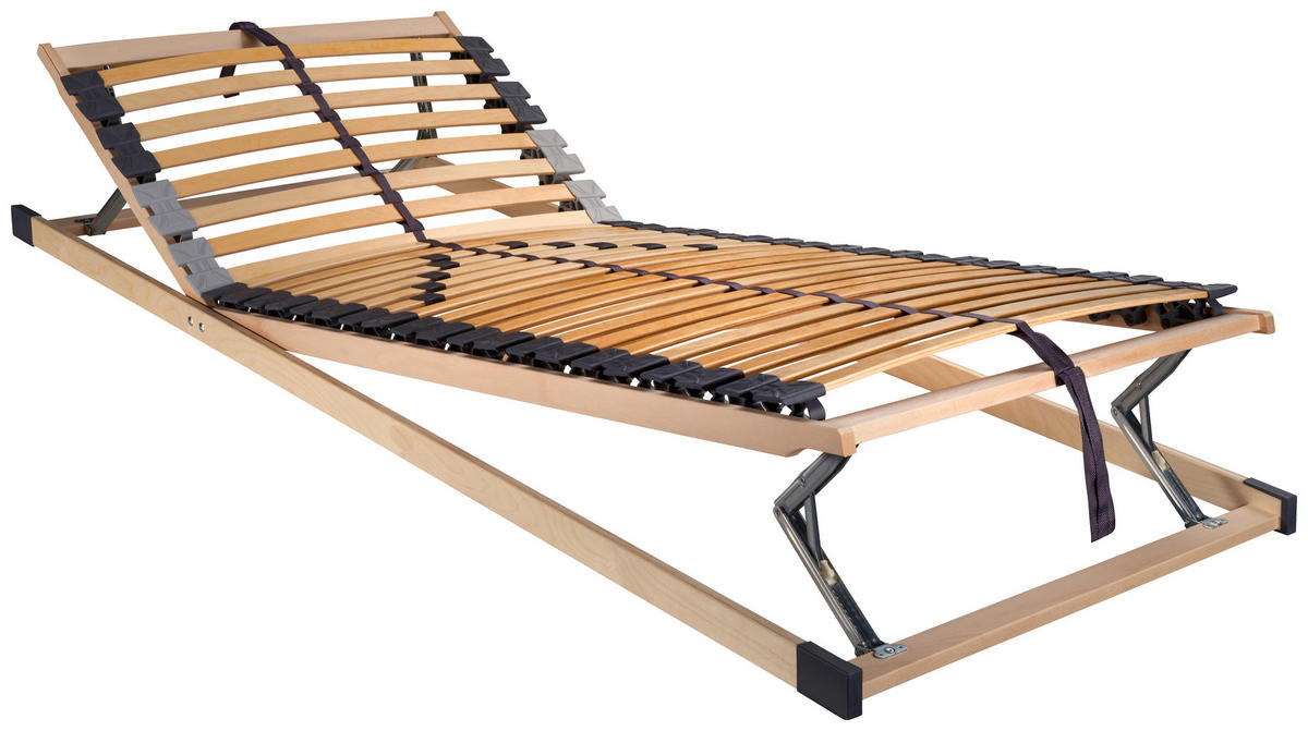 LATTENROSTSET 200/200 cm  - Birkefarben/Buchefarben, Basics, Holz/Kunststoff (200/200cm) - Sleeptex