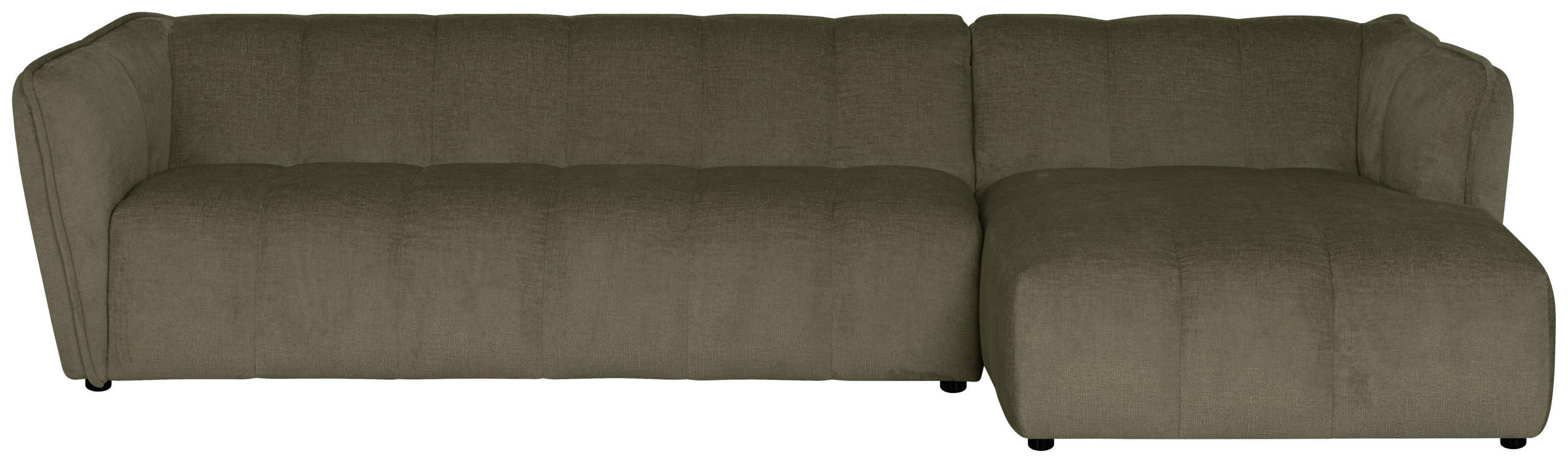 ECKSOFA  LIVOLI Grün Chenille  - Schwarz/Grün, Design, Textil (306/160cm) - MID.YOU