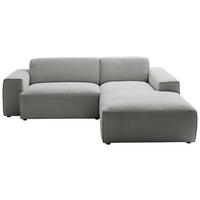 ECKSOFA  in Cord Grau  230/189 cm  - Schwarz/Grau, Design, Kunststoff/Textil (230/189cm) - Pure Home Lifestyle
