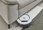 ECKSOFA Ecru Cord, Velours  - Ecru/Schwarz, Design, Textil/Metall (197/291cm) - Beldomo Style