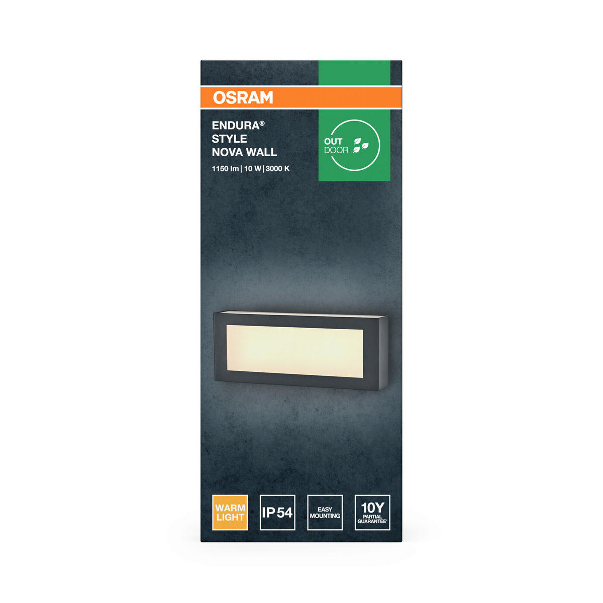 LED-AUßENLEUCHTE 26,7/7,7/10,5 cm   - Dunkelgrau, Basics, Kunststoff/Metall (26,7/7,7/10,5cm) - Osram