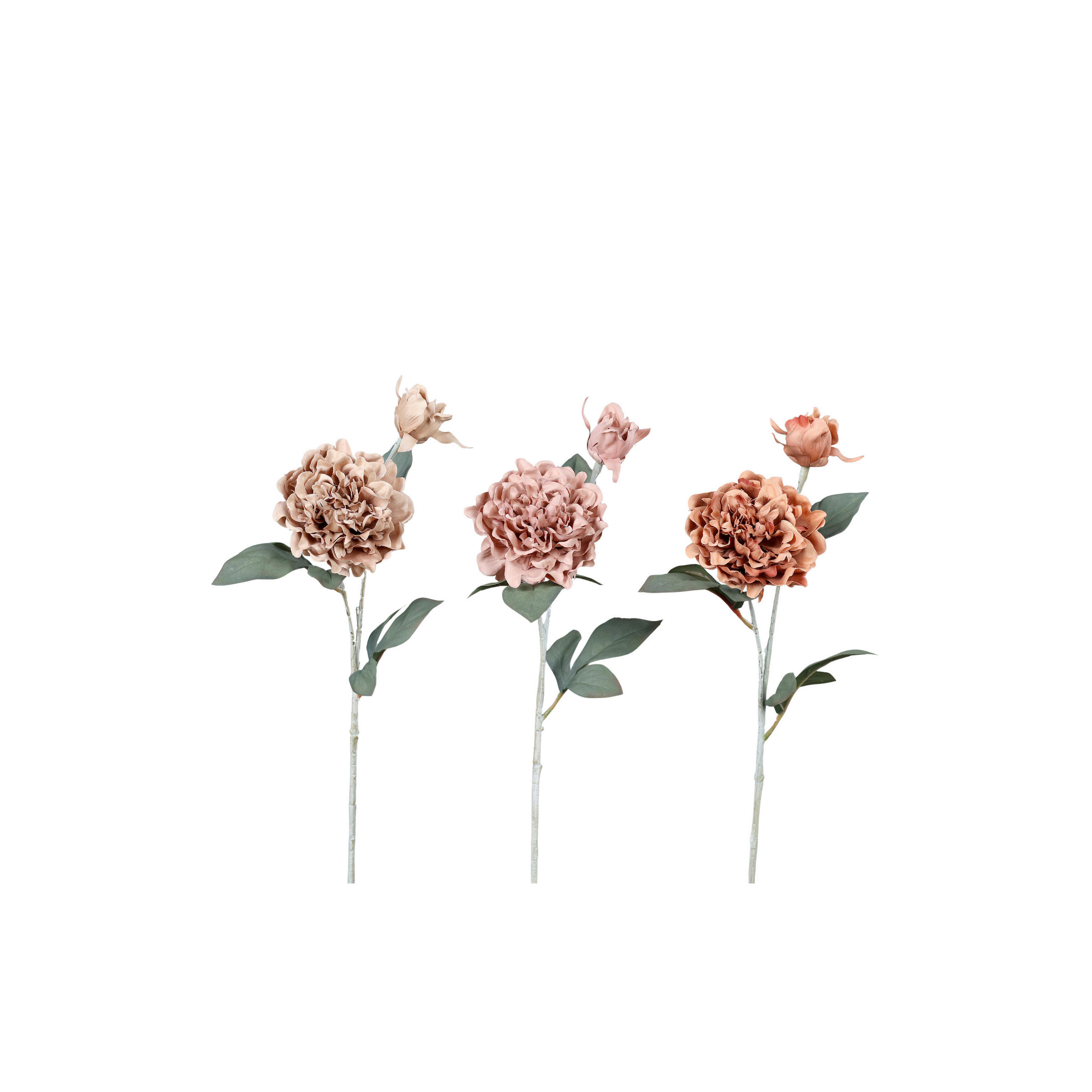 KUNSTBLUME - Aprikose/Grün, Basics, Kunststoff/Textil (70cm)