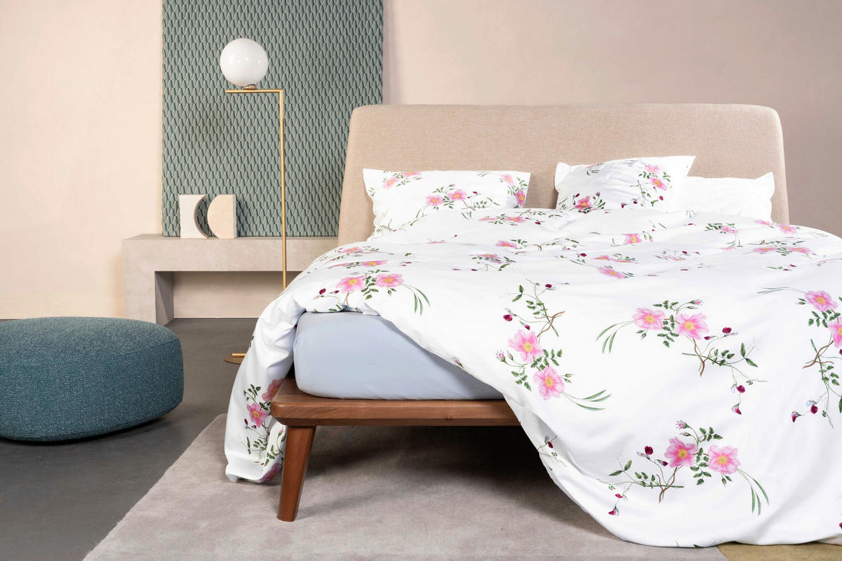 POSTELJNINA 135/200 cm saten bela  - bela, Konvencionalno, tekstil (135/200cm) - Essenza