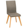 STUHL  in Mikrofaser Holz, Textil  - Beige/Grau, Design, Holz/Textil (45/102/56cm) - Novel