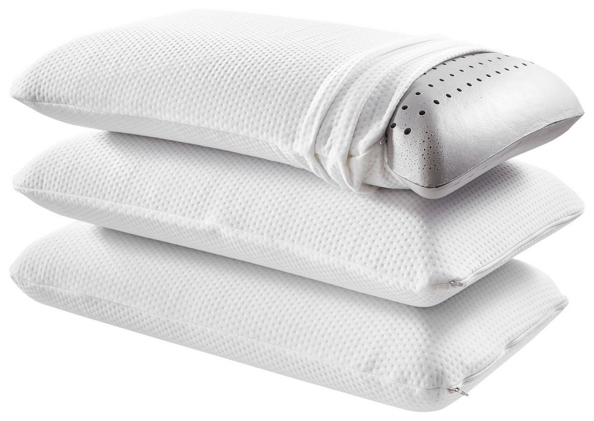 NYAKTÁMASZ PÁRNA  - fehér, Konventionell, textil (37/75/13cm) - Sleeptex