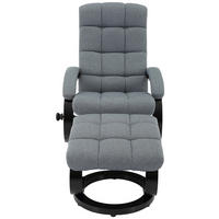 SET SCAUNE DE RELAXARE in lemn, metal, textil gri, negru  - negru/gri, Modern, lemn/metal (67/78/94cm) - MID.YOU