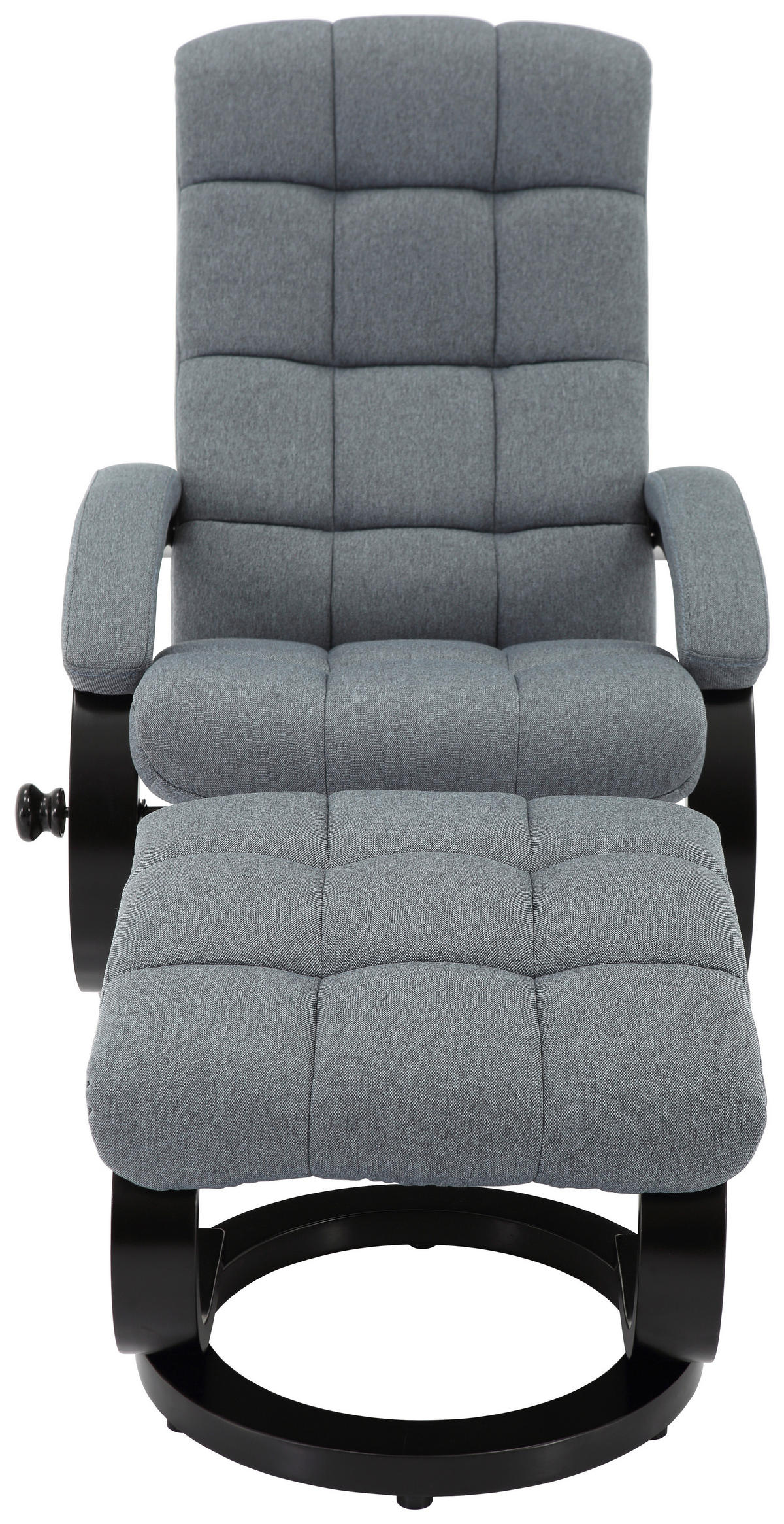 RELAXSESSELSET Linon Hocker    - Schwarz/Grau, MODERN, Holz/Textil (67/78/94cm) - MID.YOU