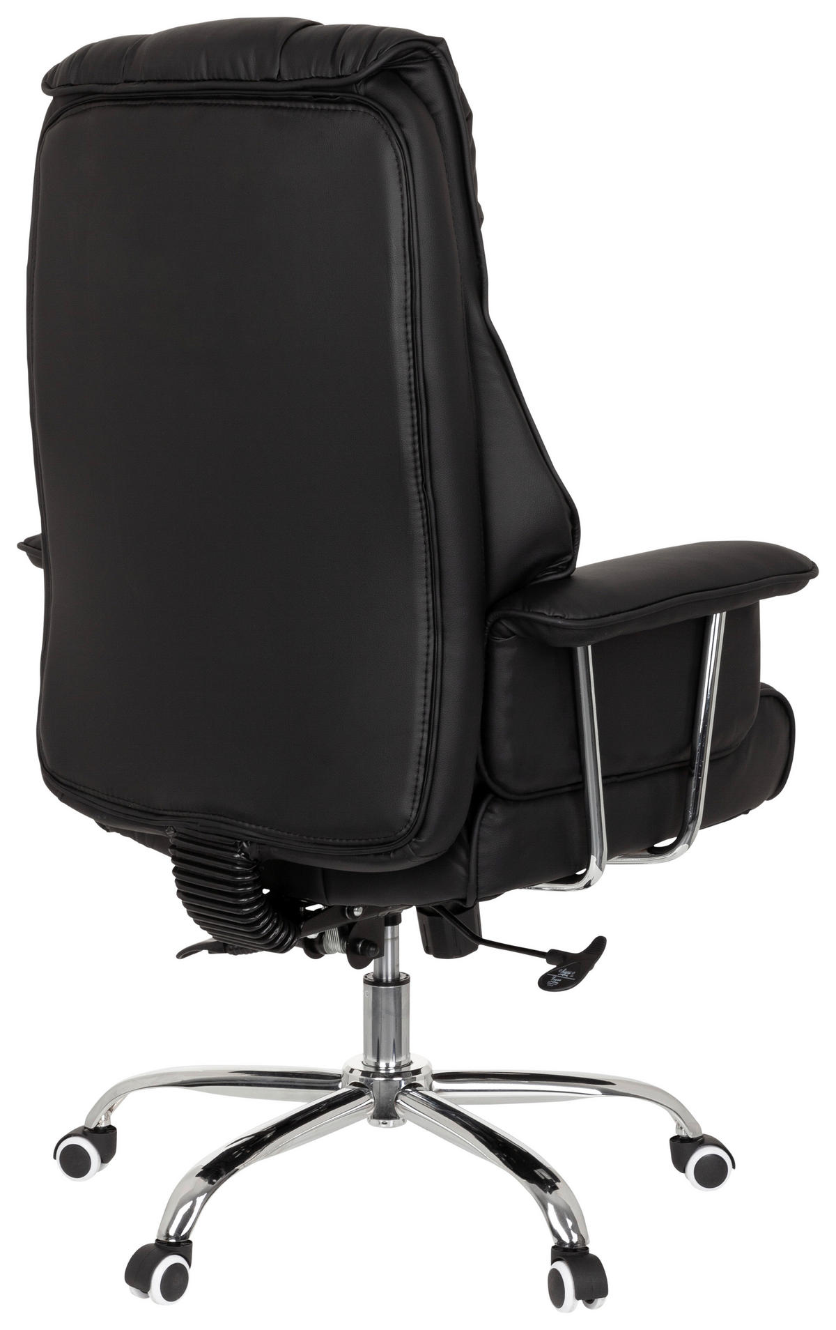 PISARNIŠKI STOL tekstil črna  - barve kroma/črna, Moderno, kovina/umetna masa (75/130/64cm) - MID.YOU