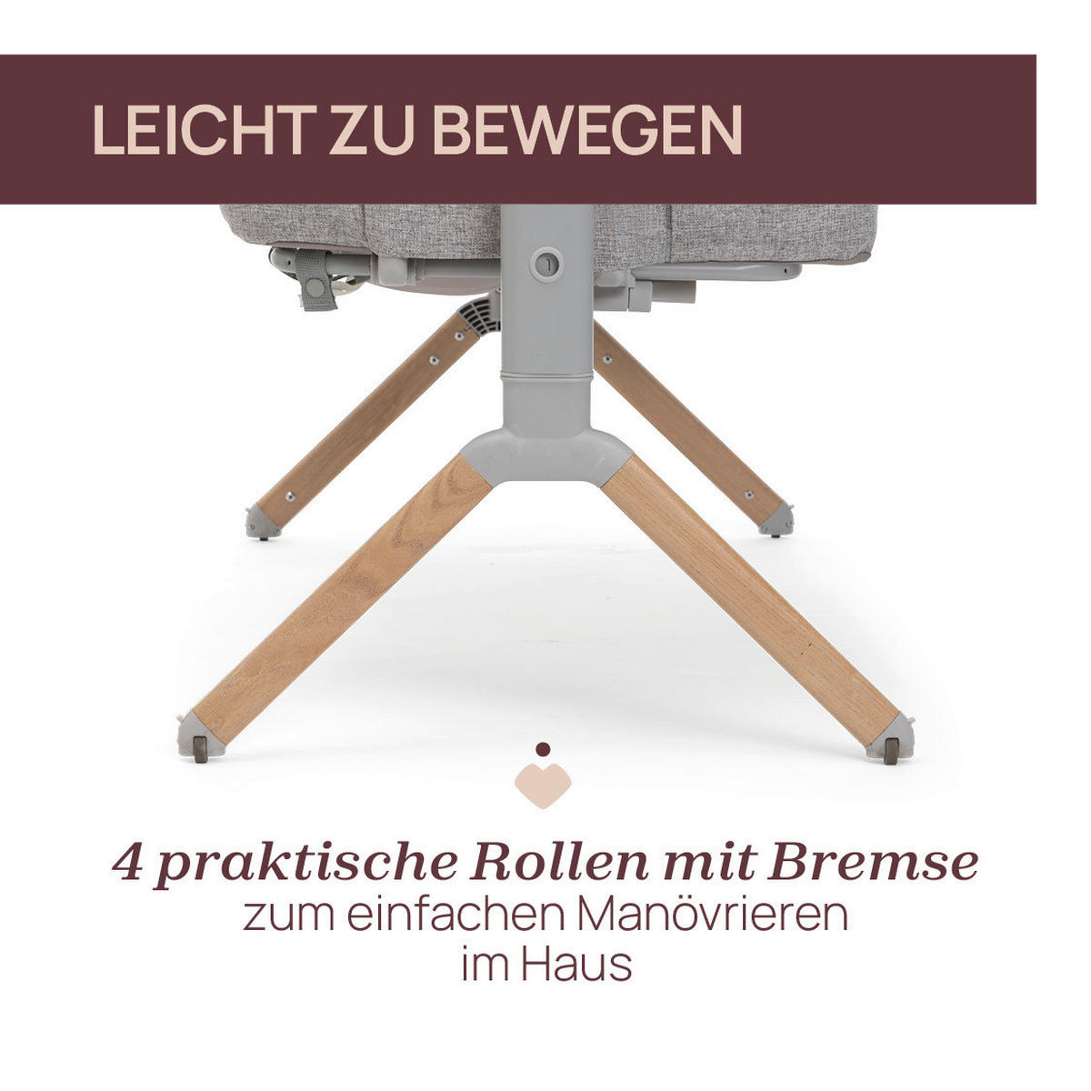BEISTELLBETT Next2Me Armonia  - Hellgrau, Basics, Textil/Metall (99/69/83/55,5cm) - Chicco