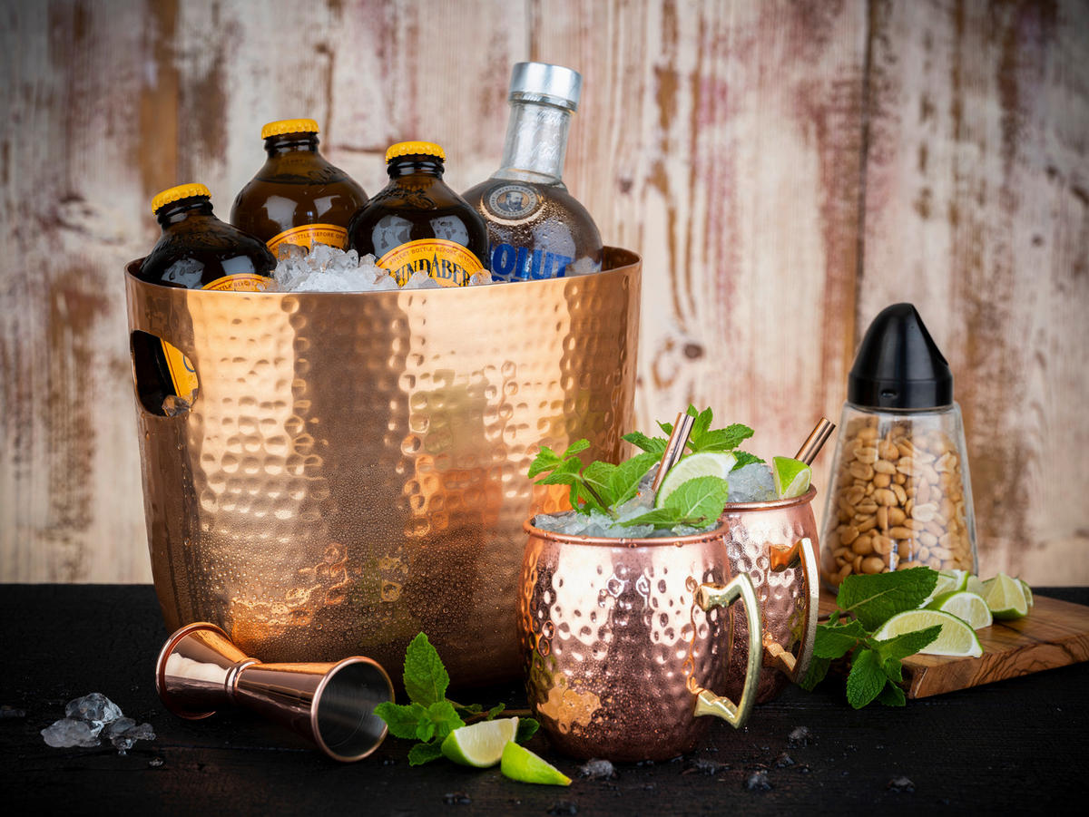 GETRÄNKEWANNE - Kupferfarben, Basics, Metall (25,5/19/20cm)