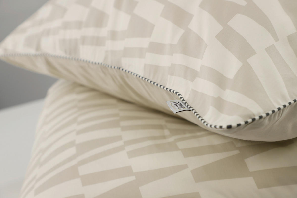 WENDEBETTWÄSCHE SW-Favour beige Satin 135/200 cm  - Beige/Creme, Design, Textil (135/200cm) - Schöner Wohnen