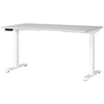 SCHREIBTISCH höhenverstellbar  - Hellgrau/Weiß, MODERN, Holzwerkstoff/Metall (140/80/72-118cm) - Novel